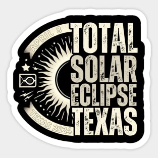 total solar eclipse texas 2024 Sticker